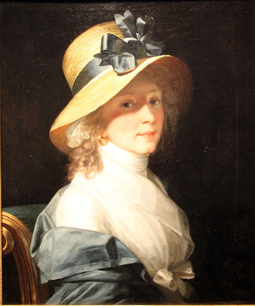 Elisabeth Hudtwalcker, nee Moller, Wife of Senator Martin Hudtwalcker, vintage artwork by Jean Laurent Mosnier, 12x8" (A4) Poster