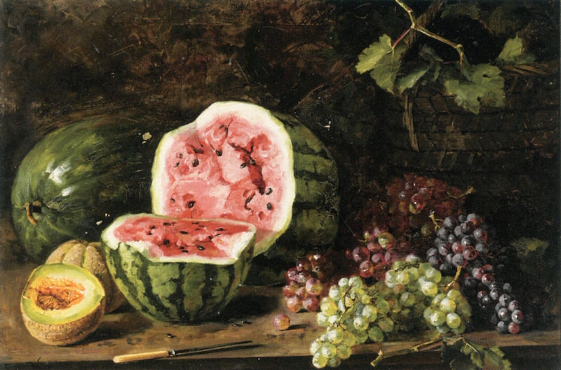 Watermelon and Grapes by Edith White,A3(16x12")Poster