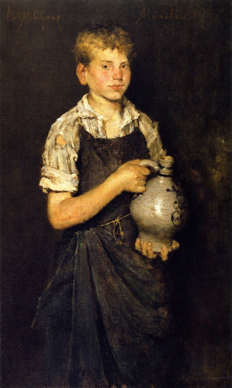 Apprentice, vintage artwork by William Merritt Chase, 12x8" (A4) Poster