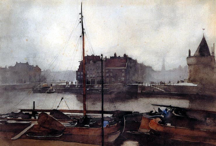 Prins Hendrikkade in Amsterdam by Willam Arnold Witsen,A3(16x12")Poster