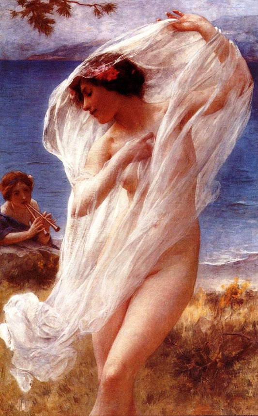 A Dance by the Sea by Charles-Amable Lenoir,A3(16x12")Poster