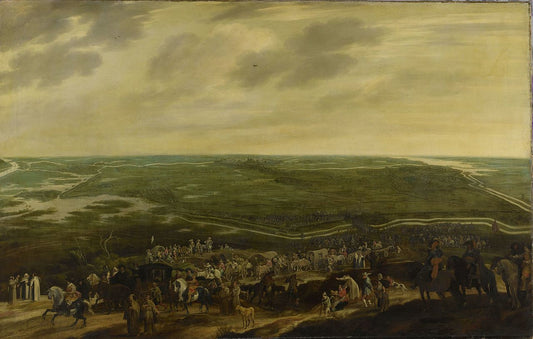 The defeated Spanish garrison leaving 's-Hertogenbosch, 17 September 1629, vintage artwork by Pauwels van Hillegaert, 12x8" (A4) Poster