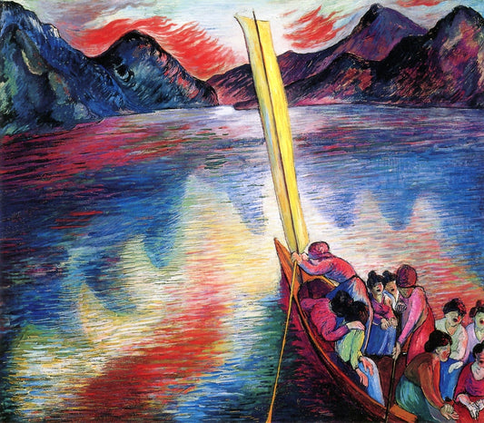 The Foolish Virgins, vintage artwork by Marianne von Werefkin, 12x8" (A4) Poster