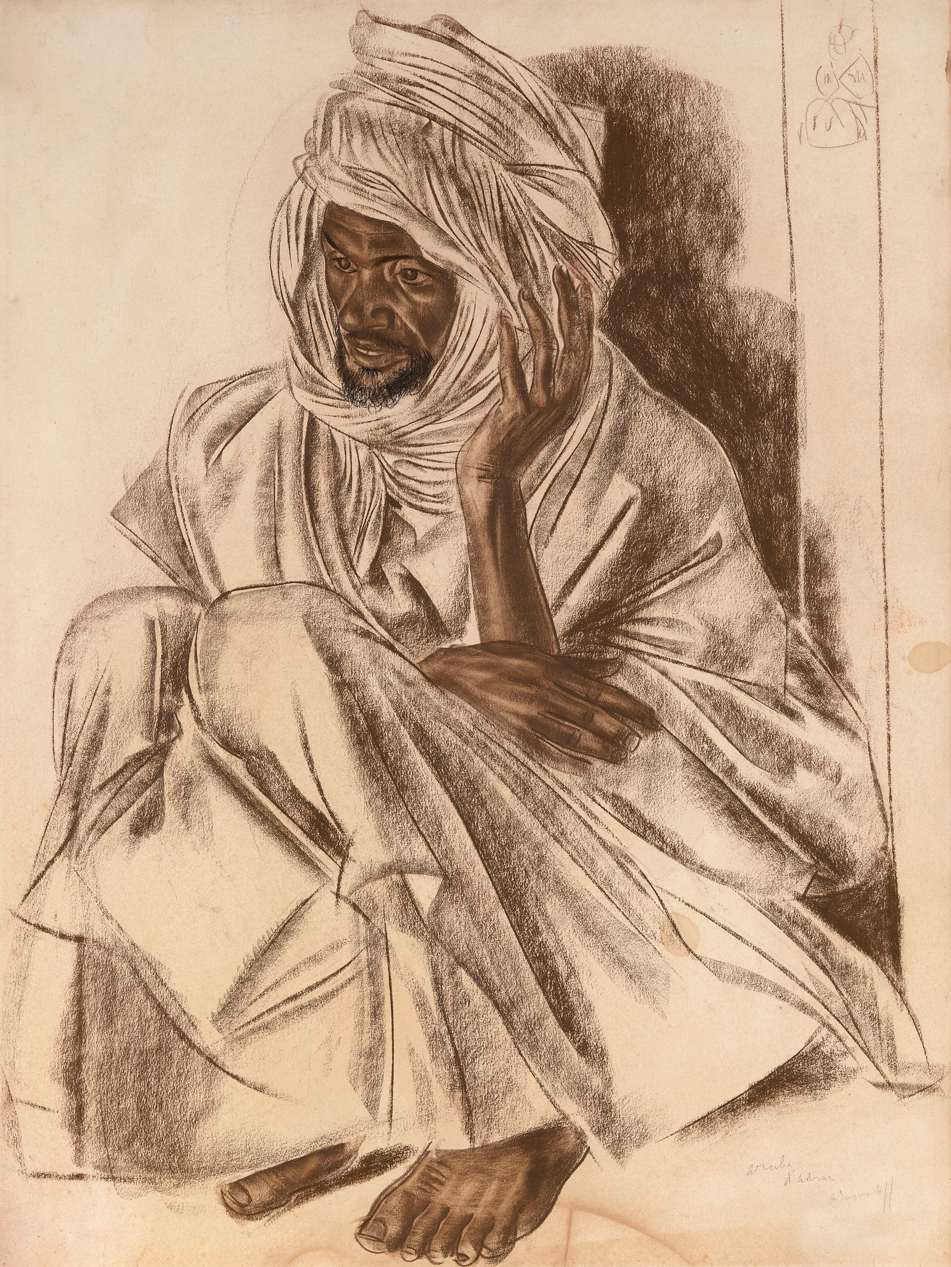 rait of an Arab from Adrar by Alexander Evgenievich Yakovlev,16x12(A3) Poster