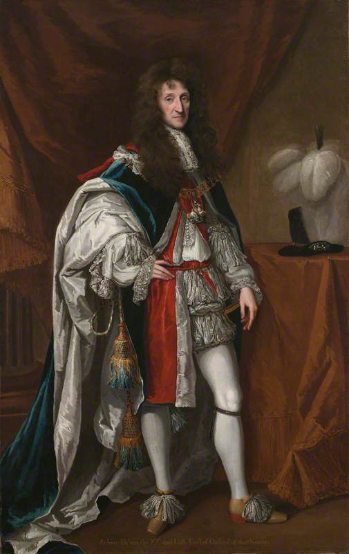 Aubrey de Vere, 20th Earl of Oxford, vintage artwork by Sir Godfrey Kneller, BT., 12x8" (A4) Poster