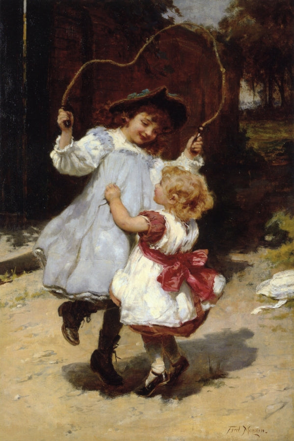 Skipping, vintage artwork by Frederick Morgan, 12x8" (A4) Poster