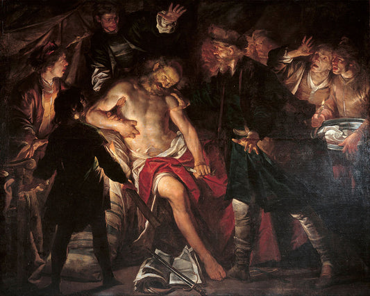 Death of Cato, vintage artwork by Gioacchino Assereto, 12x8" (A4) Poster
