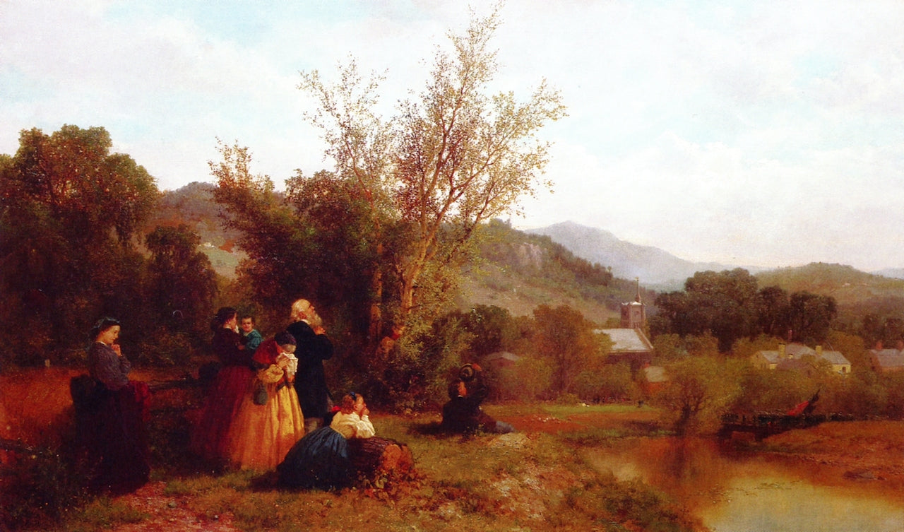 The Departure of the Regiment, vintage artwork by Albert Fitch Bellows, 12x8" (A4) Poster