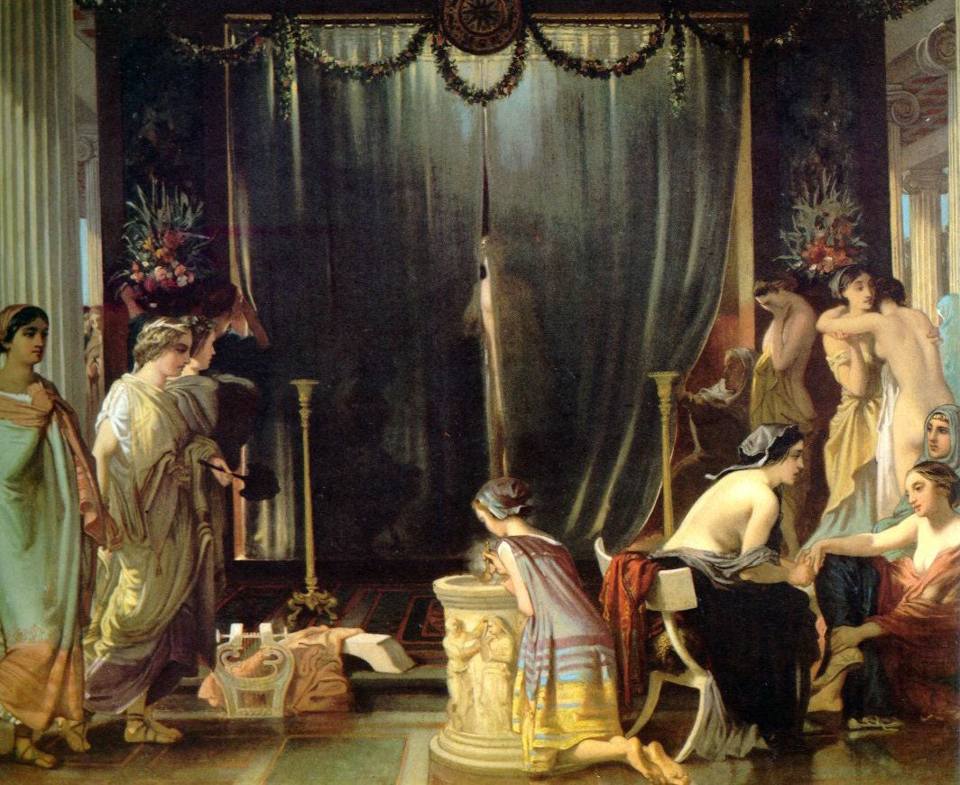 Zeuxis choosing his models, vintage artwork by Victor Louis Mottez, A3 (16x12") Poster Print