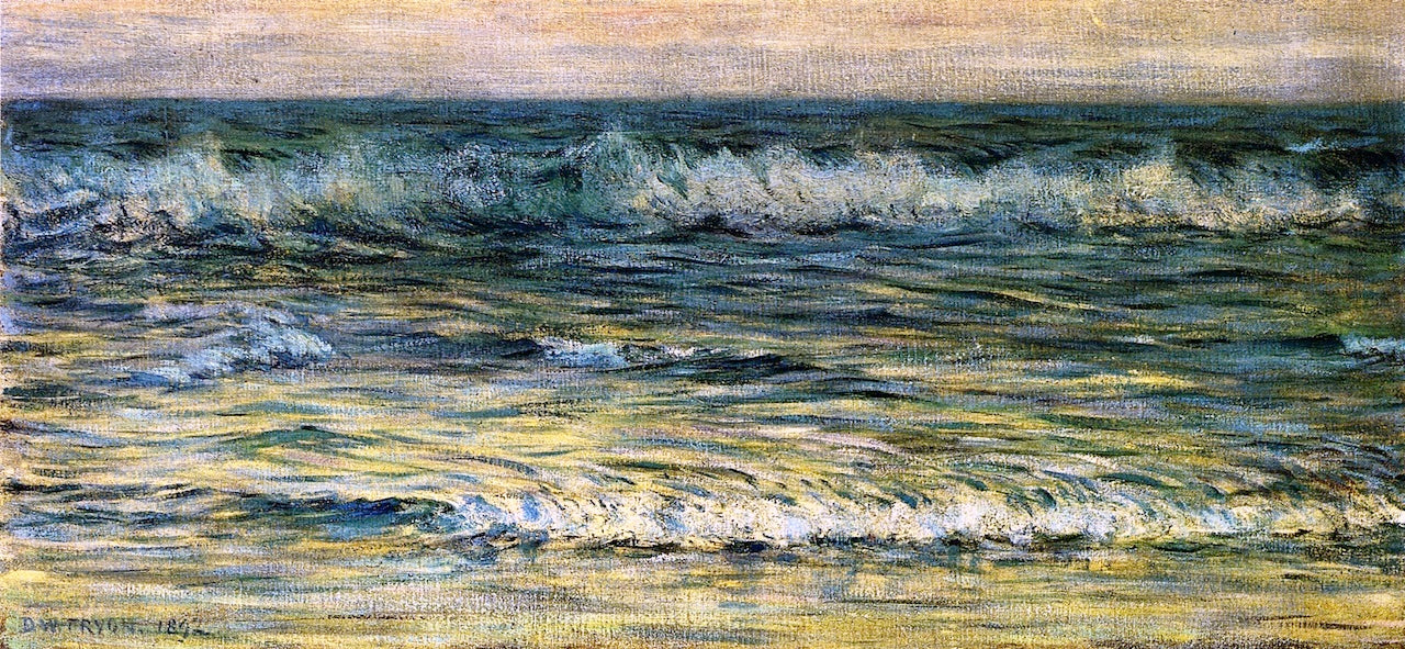 The Sea: Morning, vintage artwork by Dwight W. Tryon, 12x8" (A4) Poster
