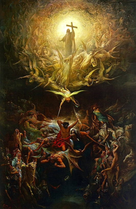 Triumph of Christianity, vintage artwork by Gustave Dore, 12x8" (A4) Poster