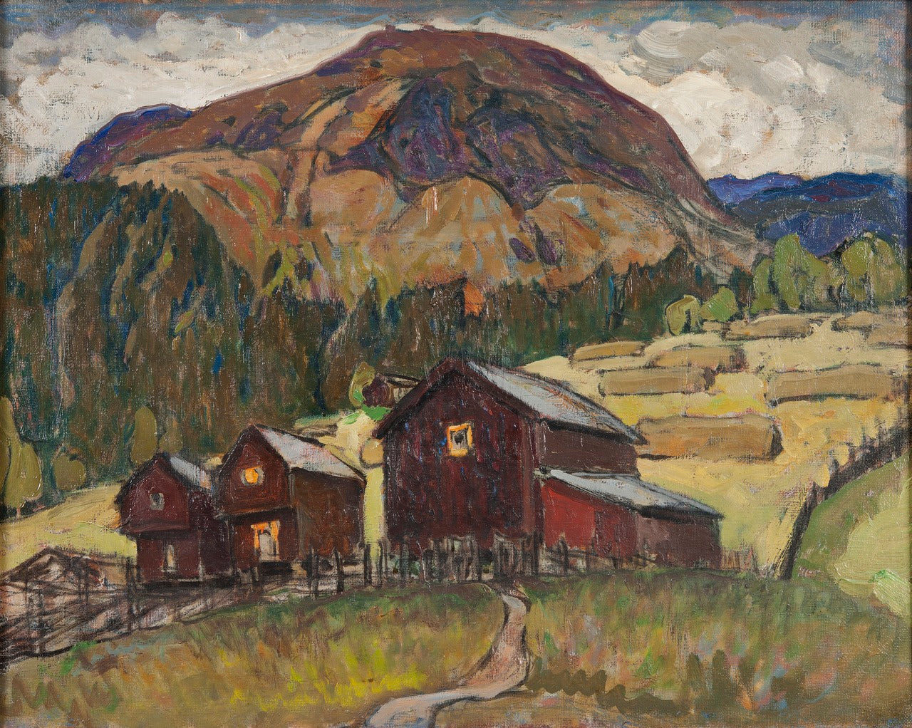 scape with Shielings. Study from North Norway by Anna Boberg,A3(16x12")Poster