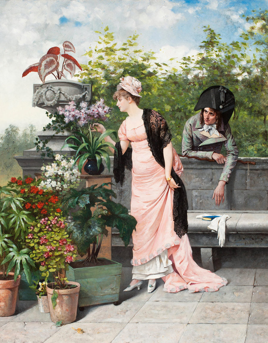 Her Inner Thoughts by August Wilhelm Nikolaus Hagborg,A3(16x12")Poster