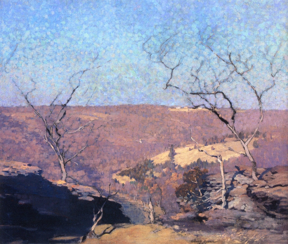Tohicken Valley, Point Pleasant, Pennsylvania, vintage artwork by Robert Spencer, 12x8" (A4) Poster