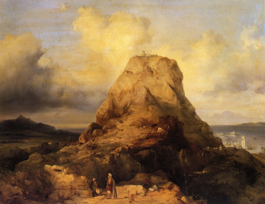 Landscape in Rhodes, vintage artwork by Jacob Jacobs, A3 (16x12") Poster Print