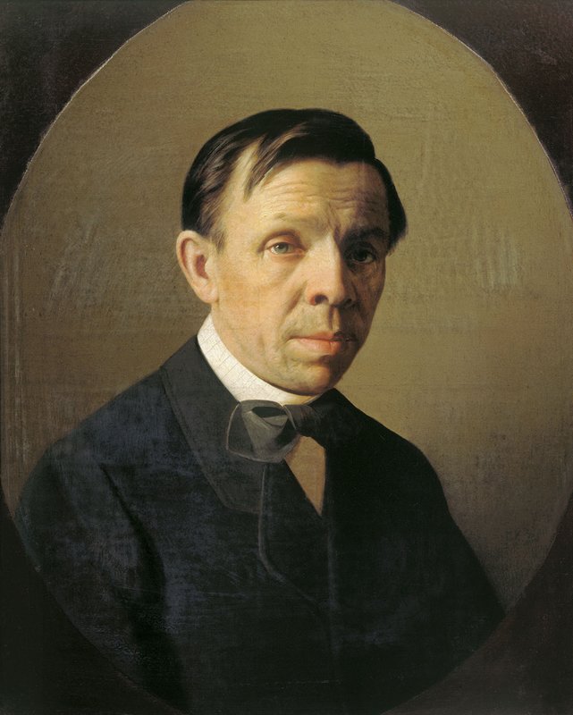 Portrait of Painter Sergei Zaryanko, vintage artwork by Alexei Kolesov, 12x8" (A4) Poster
