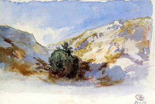 Environs de Marseille, Le Rove, vintage artwork by Felix-Francois-Georges-Philbert Ziem, 12x8" (A4) Poster