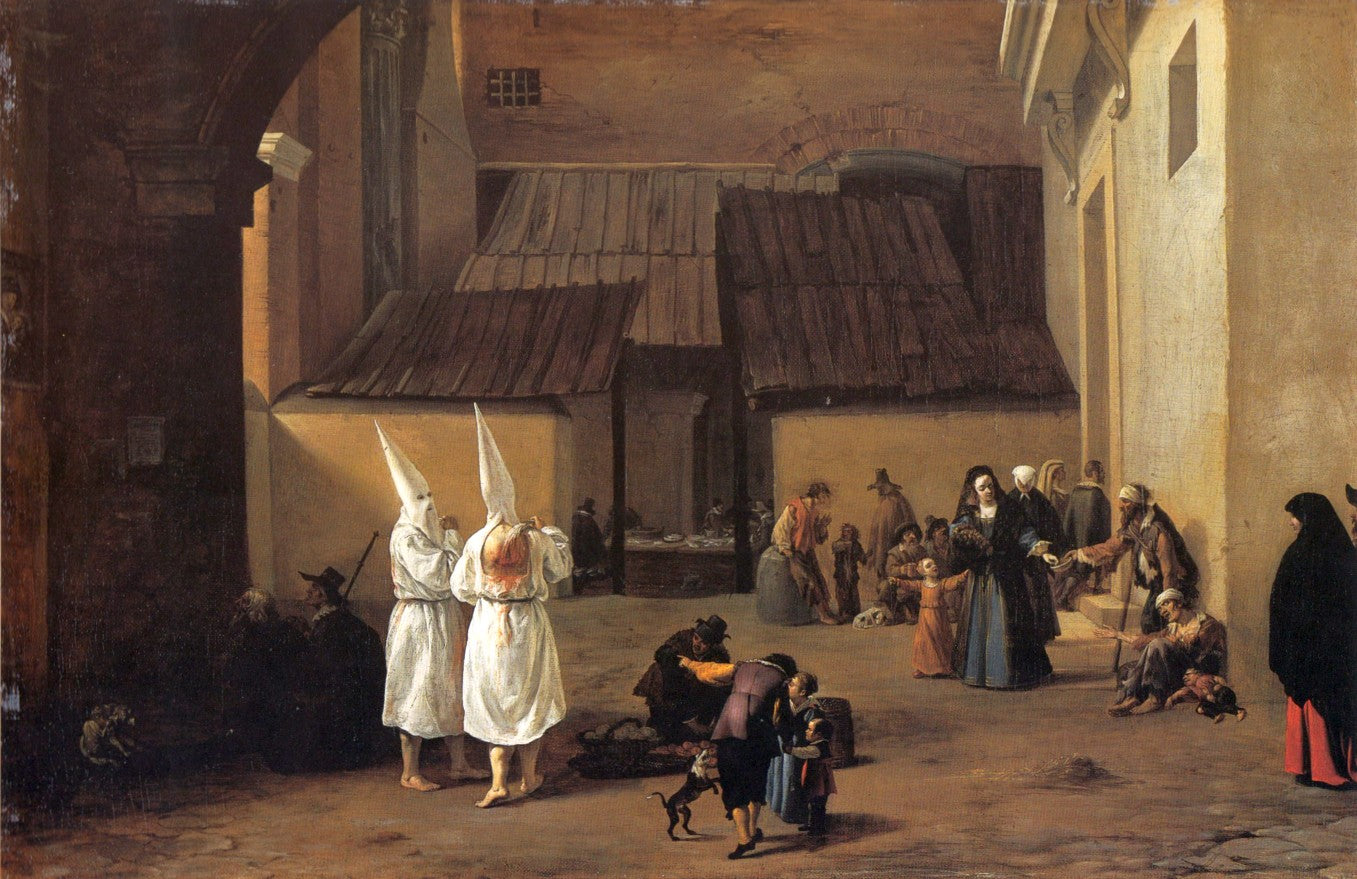 The Flagellants, vintage artwork by Pieter van Laer, 12x8" (A4) Poster