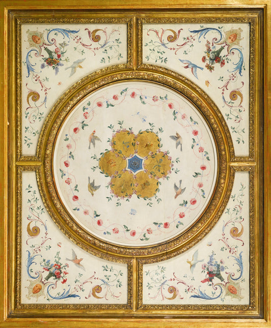 Ceiling Decoration, vintage artwork by Jean-Antoine Watteau, 12x8" (A4) Poster