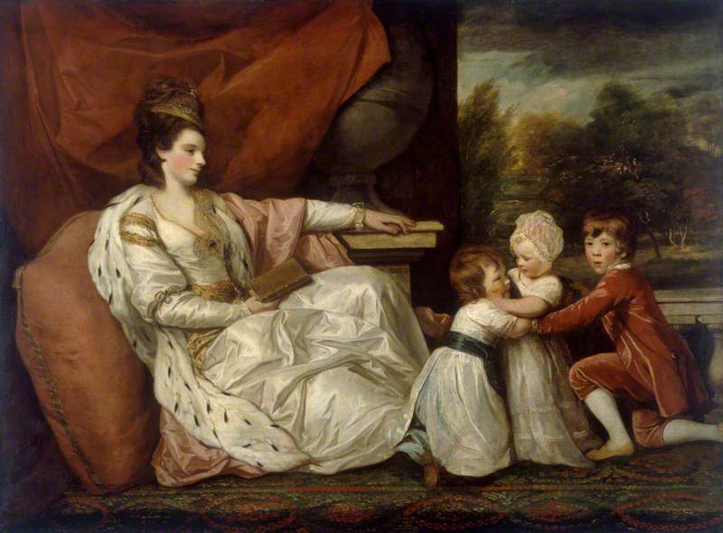 Charlotte (Grenville) Lady Williams-Wynne, vintage artwork by Sir Joshua Reynolds, 12x8" (A4) Poster