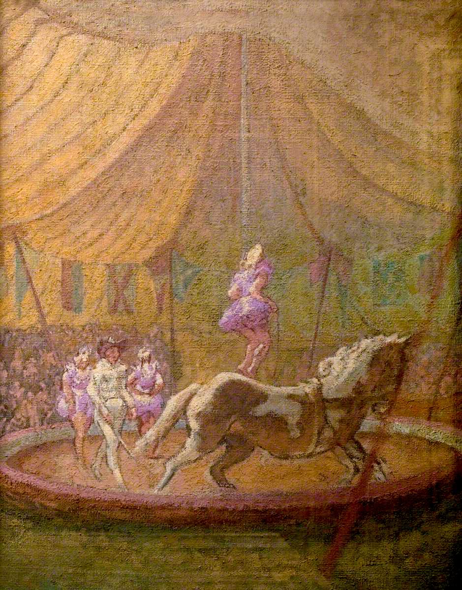 Circus at Bath, vintage artwork by Therèse Lessore, 12x8" (A4) Poster