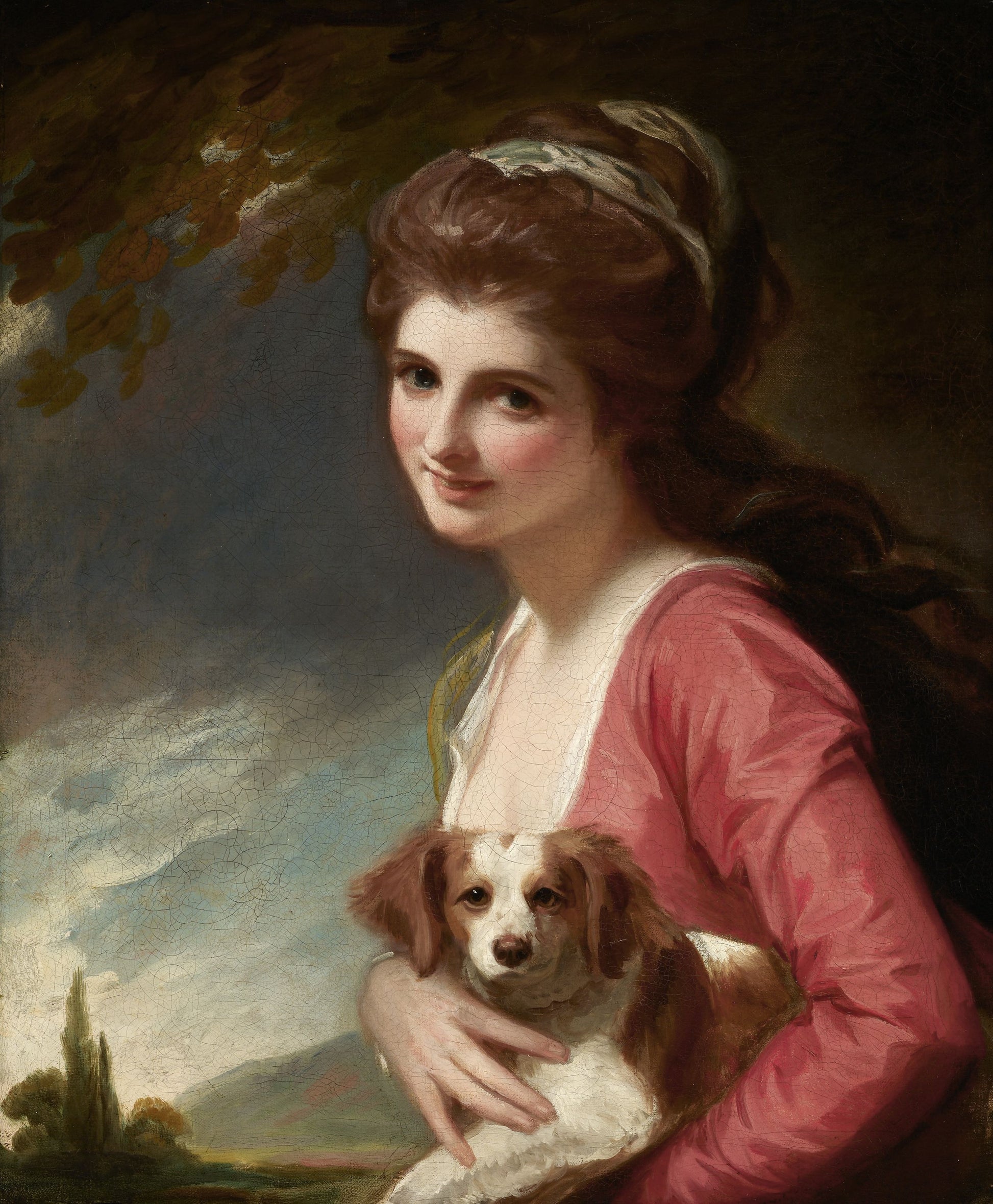 Lady Hamilton as Nature, vintage artwork by George Romney, 12x8" (A4) Poster
