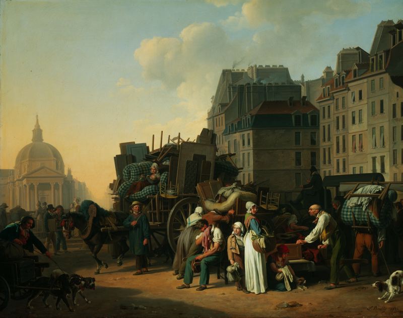 The Movings, vintage artwork by Louis-Leopold Boilly, 12x8" (A4) Poster