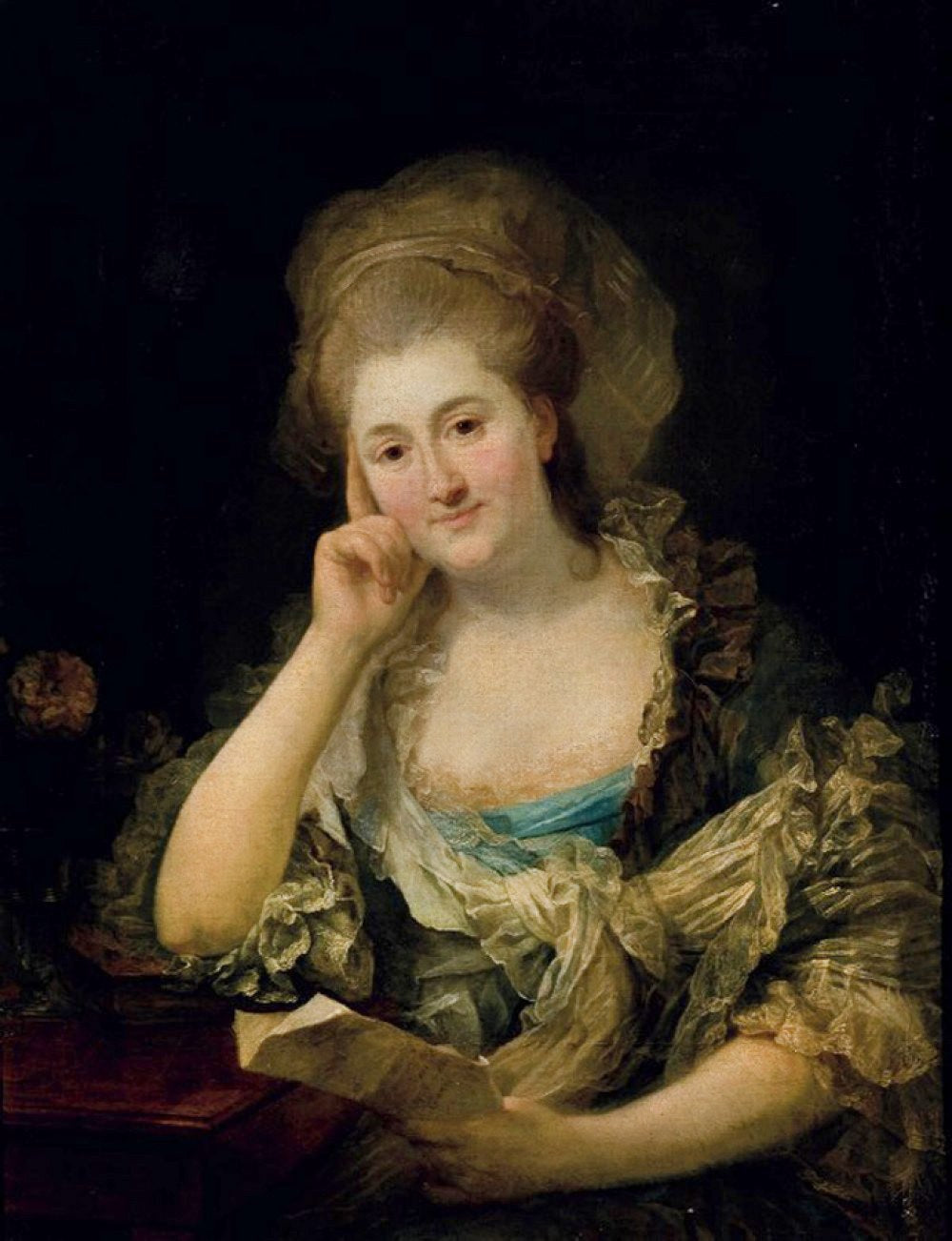 Portrait of Magdalena Agnieszka Sapieżyna nee Lubomirska, mistress to King Stanisław Augustus, vintage artwork by Marcello Bacciarelli, 12x8" (A4) Poster