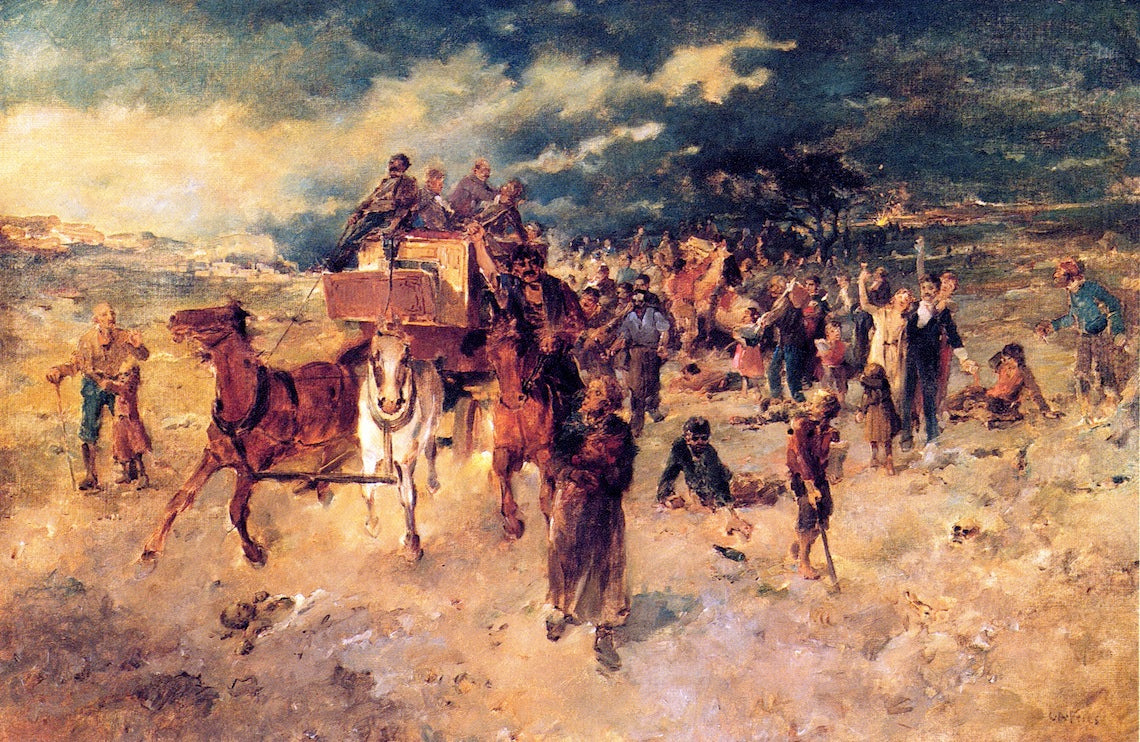 The Spirit of Competition, vintage artwork by Charles A. Fries, 12x8" (A4) Poster
