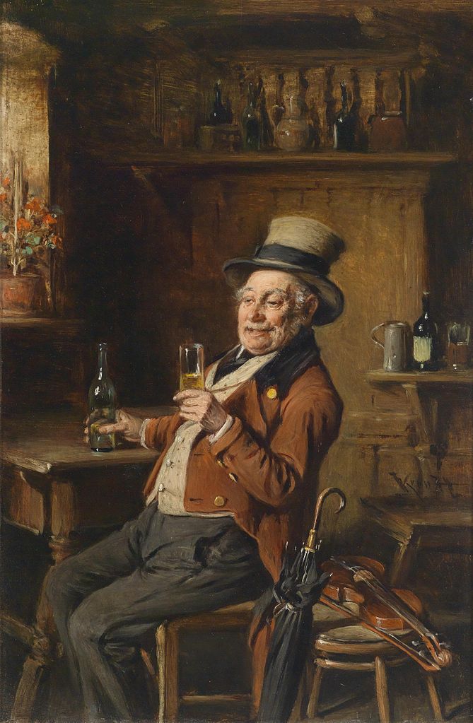 Good Wine, vintage artwork by Hermann Kern, 12x8" (A4) Poster