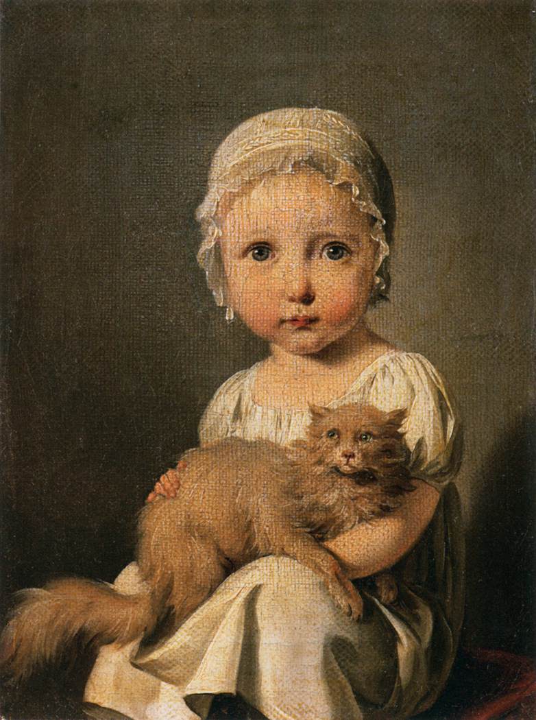 Gabrielle Arnault as a Child, vintage artwork by Louis-Leopold Boilly, 12x8" (A4) Poster