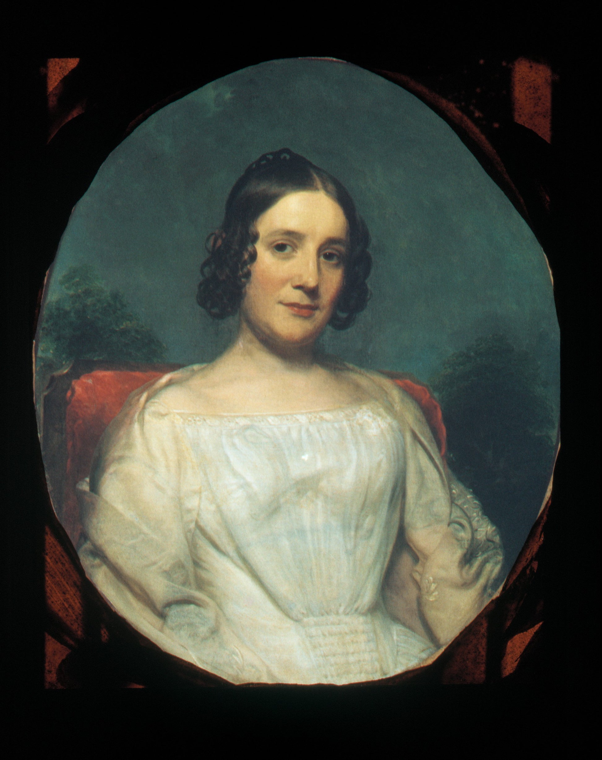 Mrs. Adrian Baucker Holmes, vintage artwork by Charles Wesley Jarvis, A3 (16x12") Poster Print