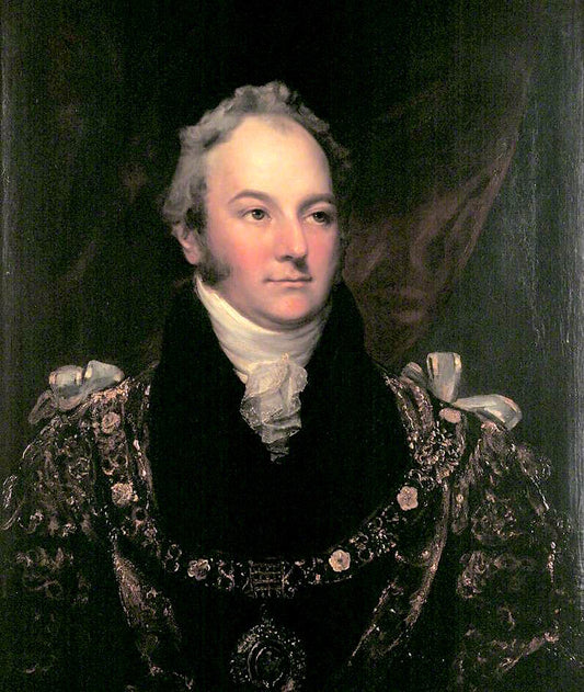 Sir Claudius Stephen Hunter, Lord Mayor of London, vintage artwork by Samuel Drummond, 12x8" (A4) Poster