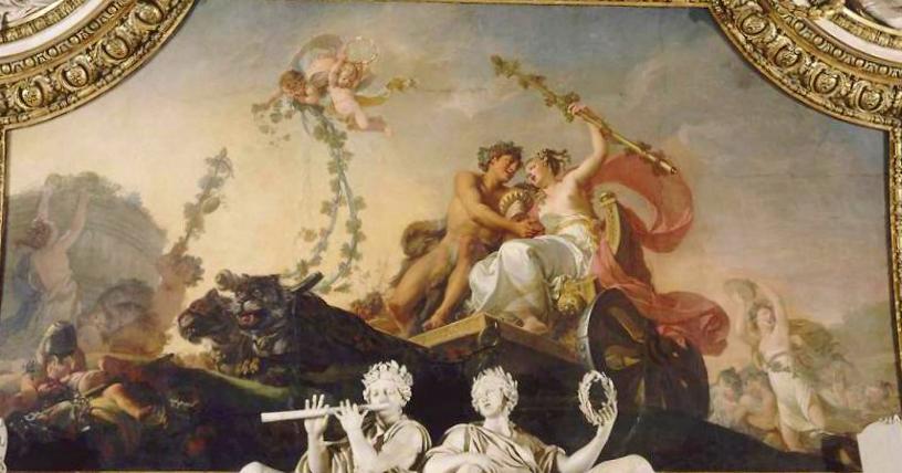 Gallery of Apollo - Autumn or the Triumph of Bacchus and Ariadne, vintage artwork by Hugues Taraval, 12x8" (A4) Poster
