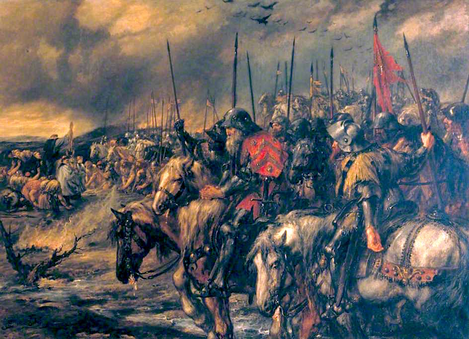 The Morning of the Battle of Agincourt, vintage artwork by Sir John Gilbert, A3 (16x12") Poster Print