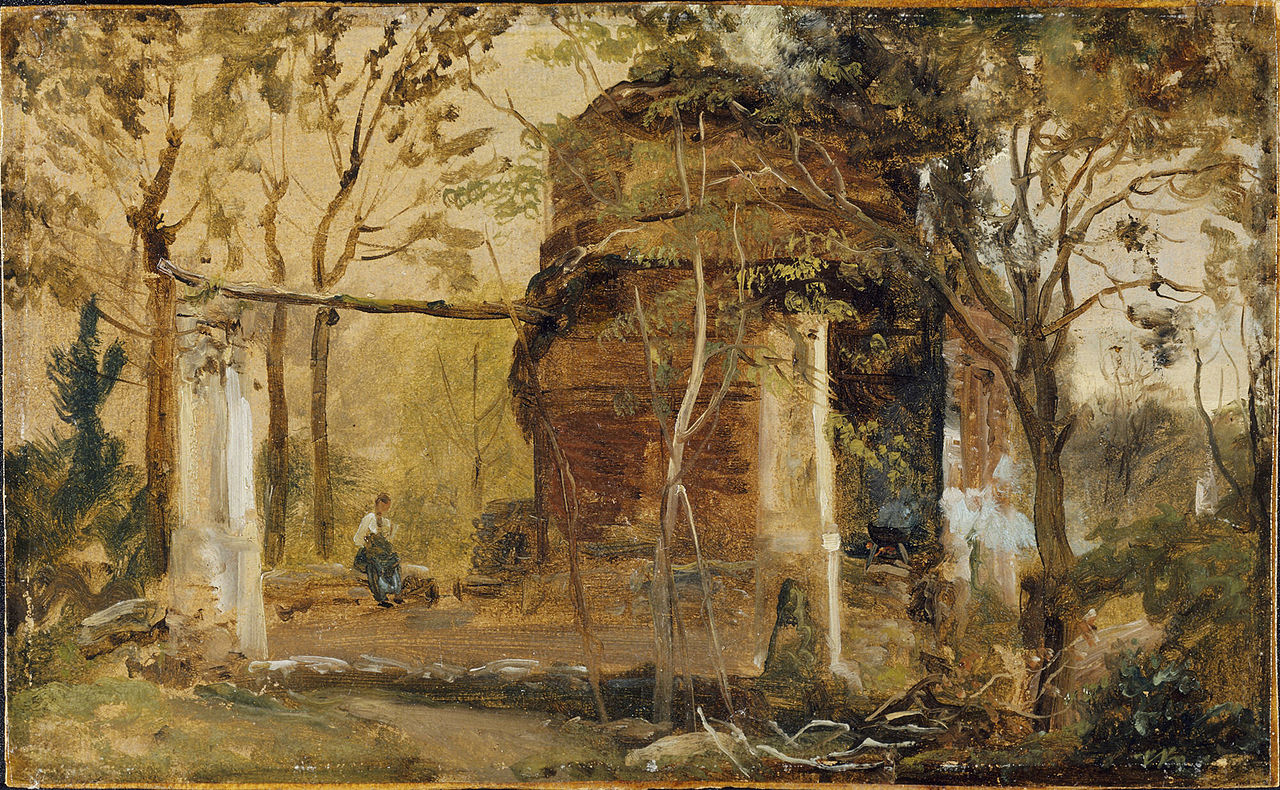 Mausoleum of San Vito near Pozzuoli, vintage artwork by Johan Christian Claussen Dahl, A3 (16x12") Poster Print