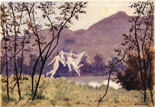 Dance of the Sylphs, vintage artwork by Louis M. Eilshemius, 12x8" (A4) Poster