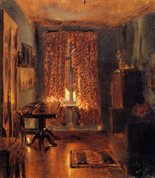 The Artist's Room in Ritterstrasse, vintage artwork by Adolph von Menzel, A3 (16x12") Poster Print