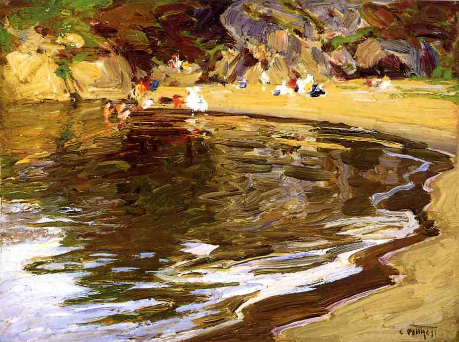 Bathers in a Cove by Edward Henry Potthast,A3(16x12")Poster