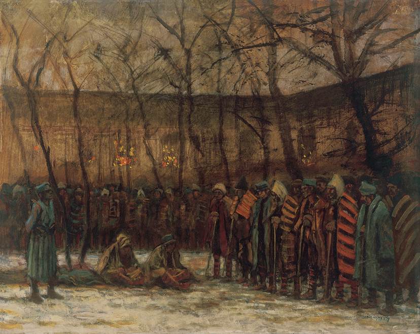 Soldiers' Christmas by Laszlo Mednyanszky,A3(16x12")Poster