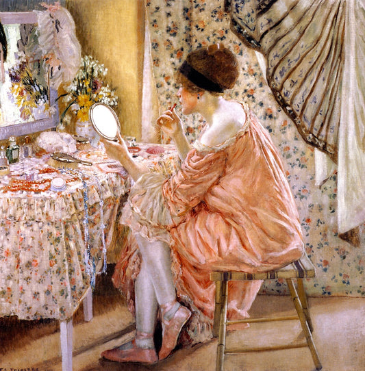 Before Her Appearance (La Toilette), vintage artwork by Frederick Carl Frieseke, 12x8" (A4) Poster