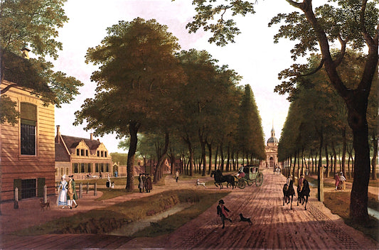 A View of the Plantage Middenlaan, Amsterdam..., vintage artwork by Hendrik Keun, 12x8" (A4) Poster