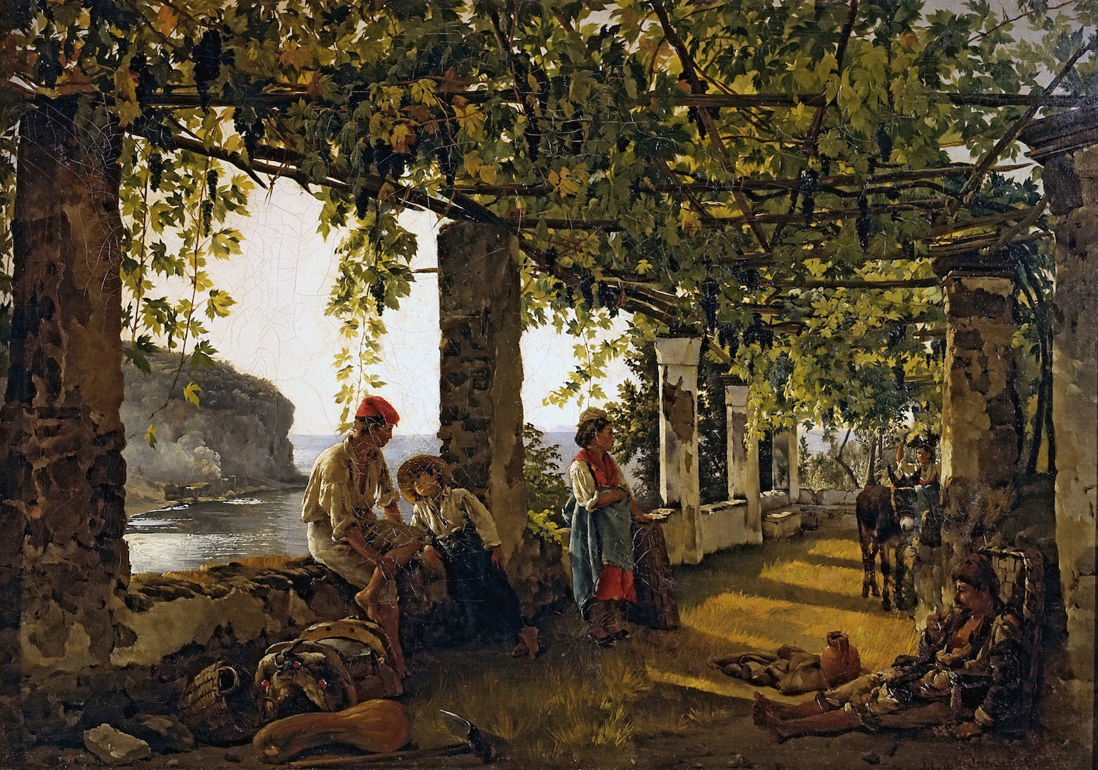 Veranda, vintage artwork by Silvester Shchedrin, 12x8" (A4) Poster