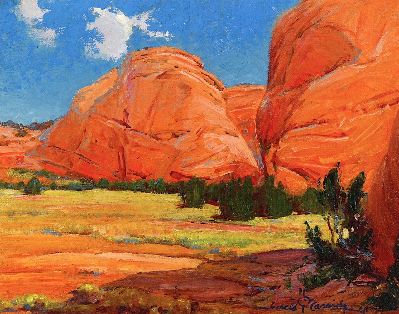 The Red Rocks, Jemez, New Mexico by Gerald Cassidy,16x12(A3) Poster