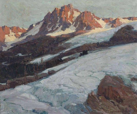 Mountain Range at Sunset by Edgar Alwyn Payne,16x12(A3) Poster