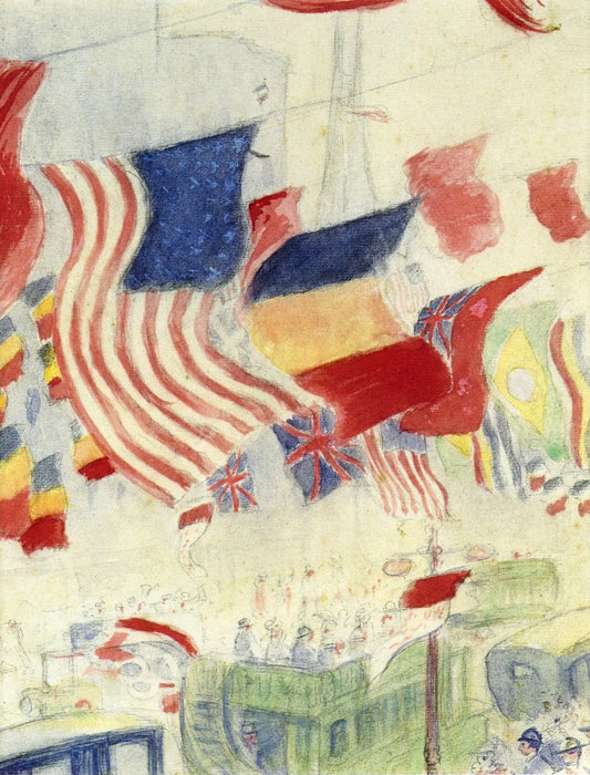 Study for Flags, vintage artwork by Theodore Earl Butler, 12x8" (A4) Poster