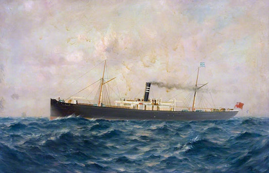 SS 'W. D. Cruddas', vintage artwork by Thomas G. Purvis, 12x8" (A4) Poster