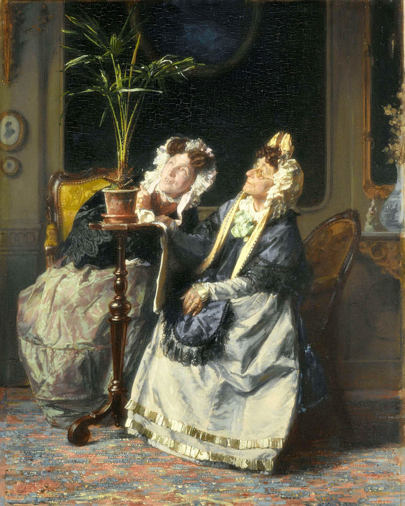 Under the Palms, vintage artwork by Alexander Hugo Bakker Korff, 12x8" (A4) Poster