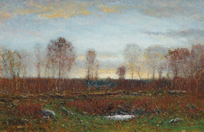 October Evening, vintage artwork by Dwight W. Tryon, 12x8" (A4) Poster