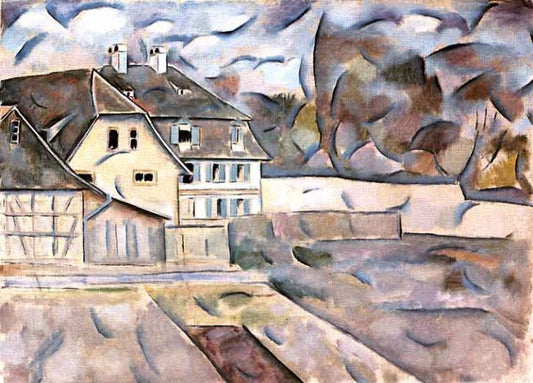 House in Odessa, vintage artwork by Vladimir Baranoff-Rossine, 12x8" (A4) Poster
